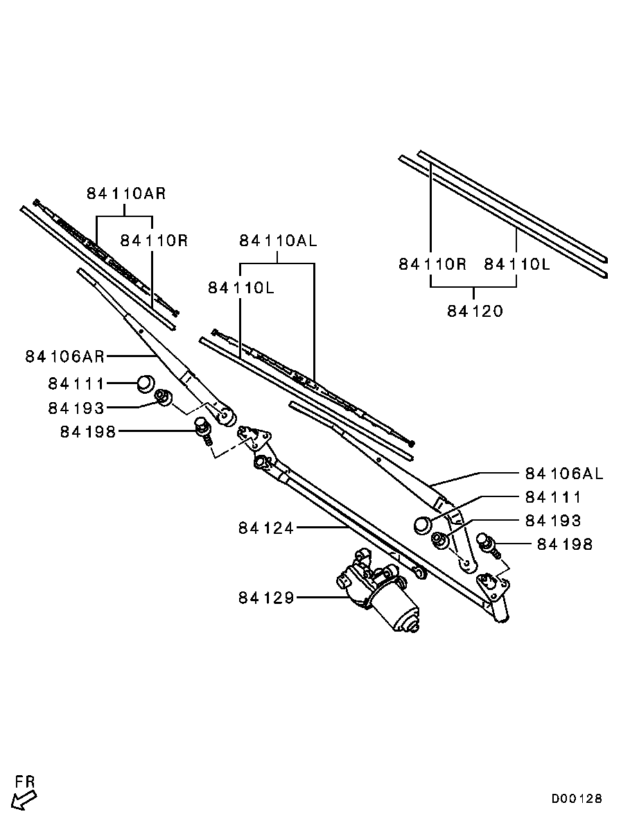 Mitsubishi 8250A204 - Wischblatt parts5.com