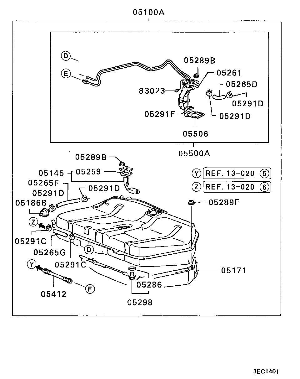 Mitsubishi MB678398 - Pompa combustibil parts5.com