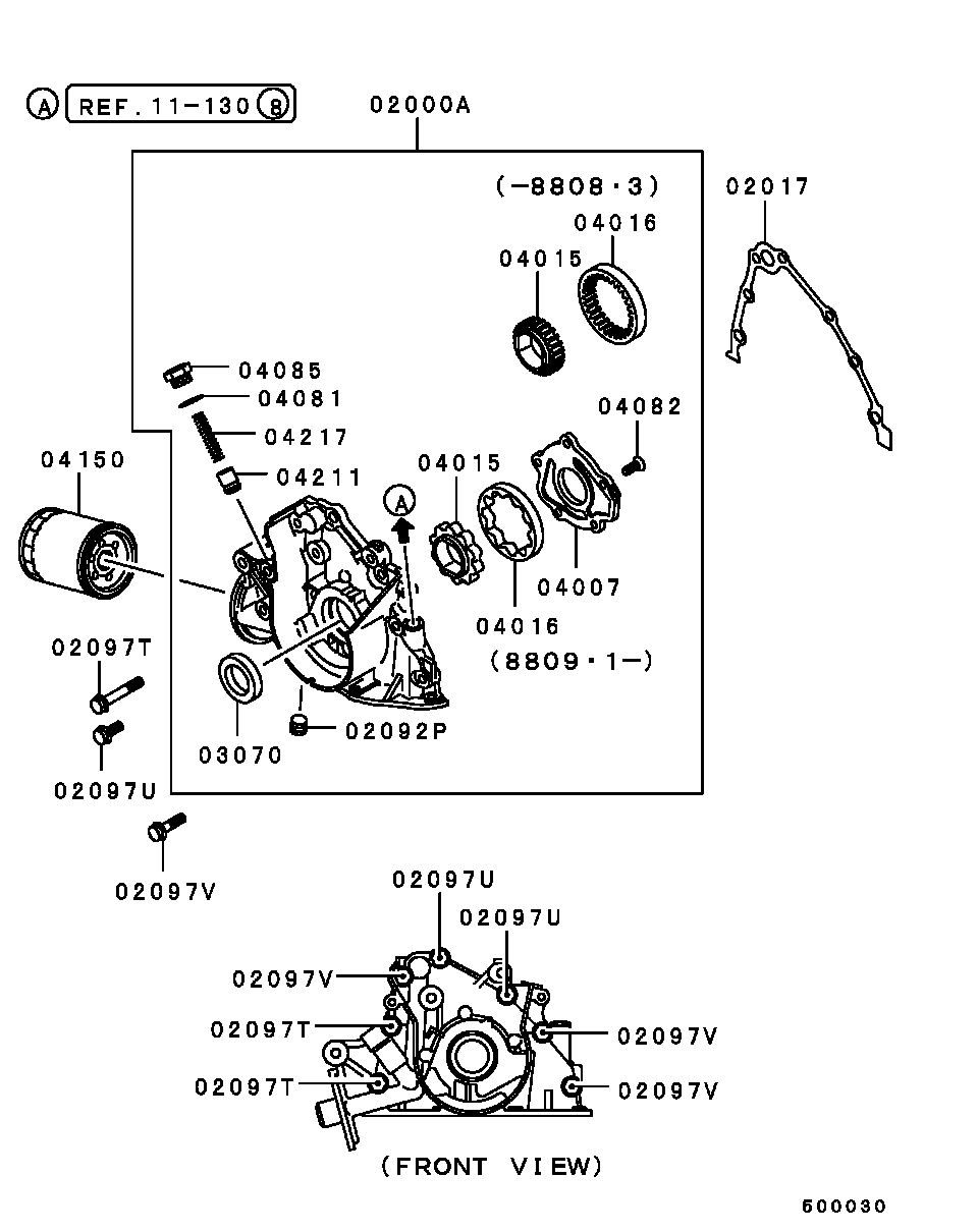 Mitsubishi MD03 1805 - Öljynsuodatin parts5.com