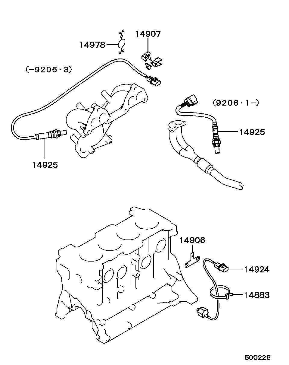 Mitsubishi MD 147 878 - Sonda Lambda parts5.com