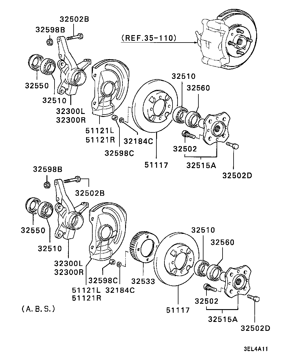 Mitsubishi MB17 6746 - Simering,rulment roata parts5.com