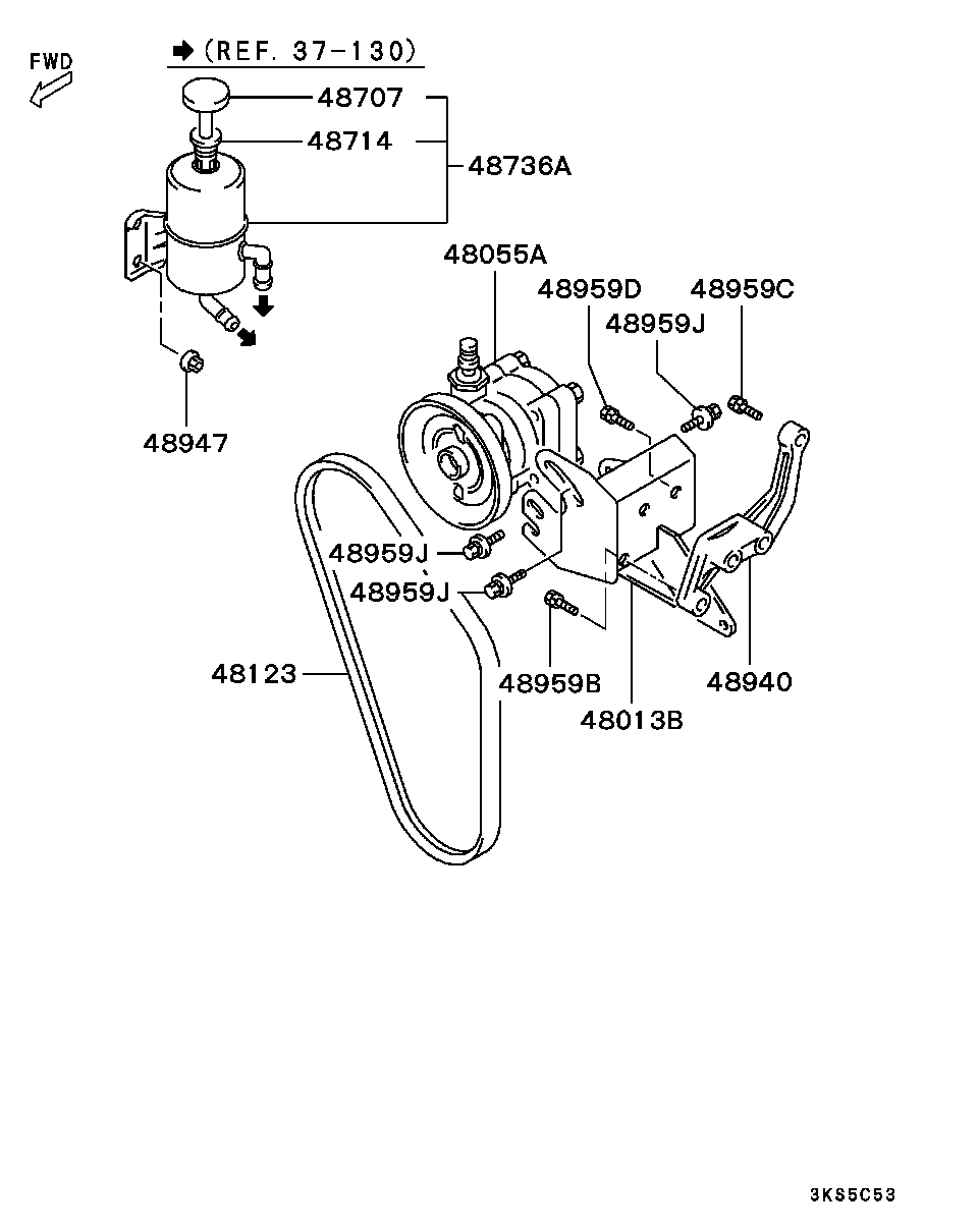 NISSAN MB636553 - V-Belt parts5.com