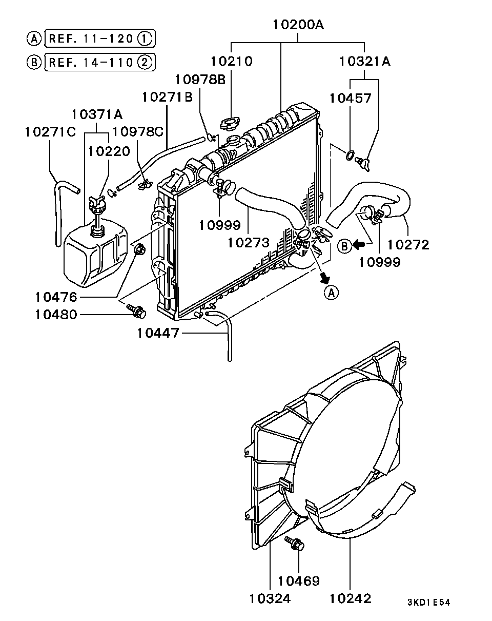 Mitsubishi MB845036 - Tapa, radiador parts5.com