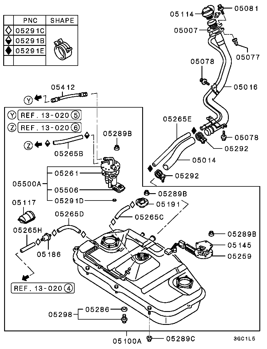 Mitsubishi MB83 1560 - Pompa combustibil parts5.com