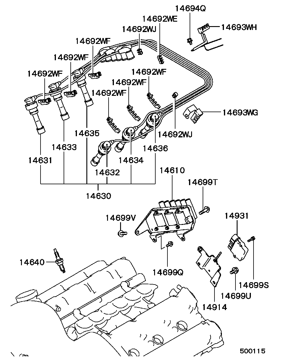 Mitsubishi MS 851 336 - Vzigalna svecka parts5.com