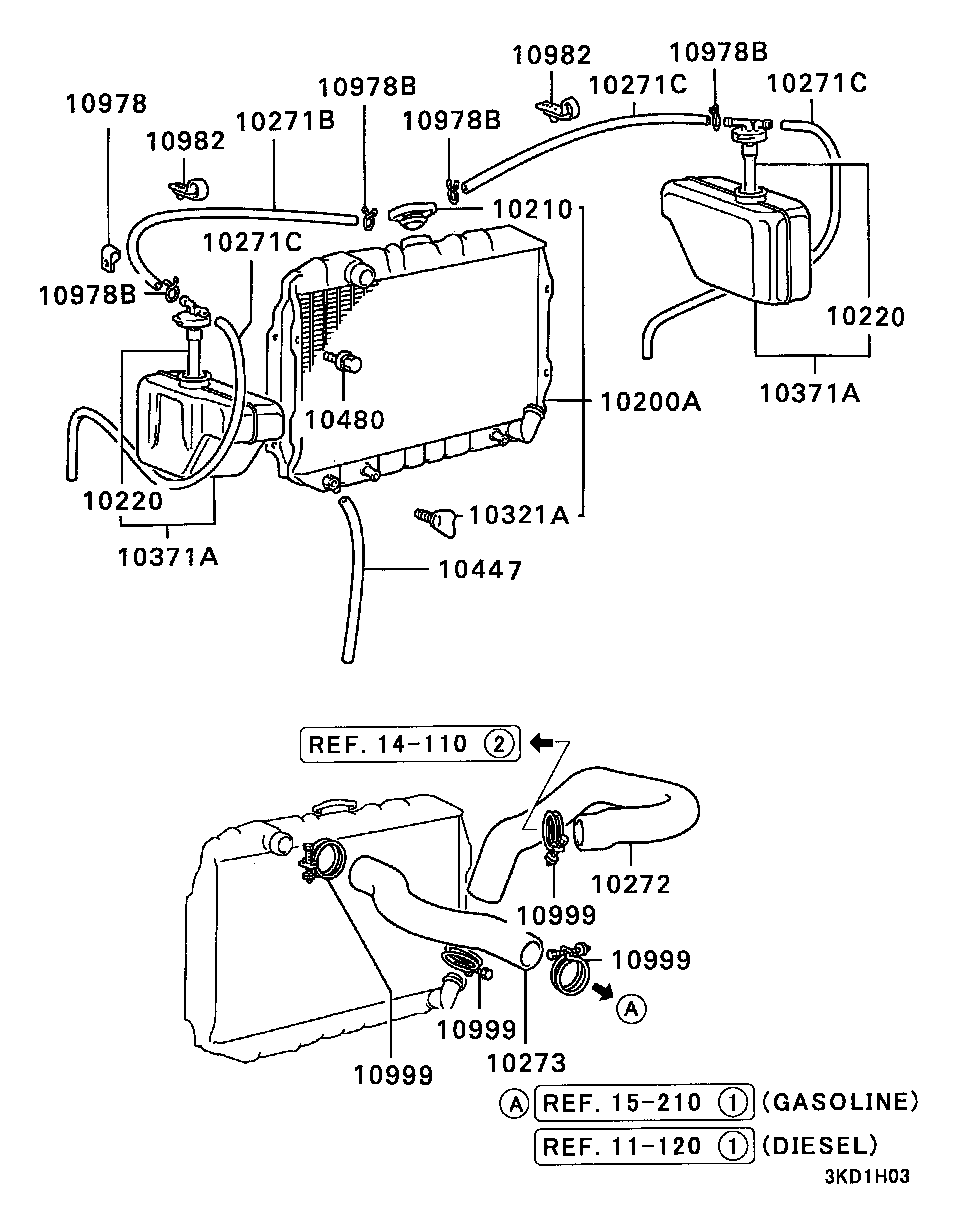 Mitsubishi MB221633 - Zaporni poklopac, hladnjak parts5.com