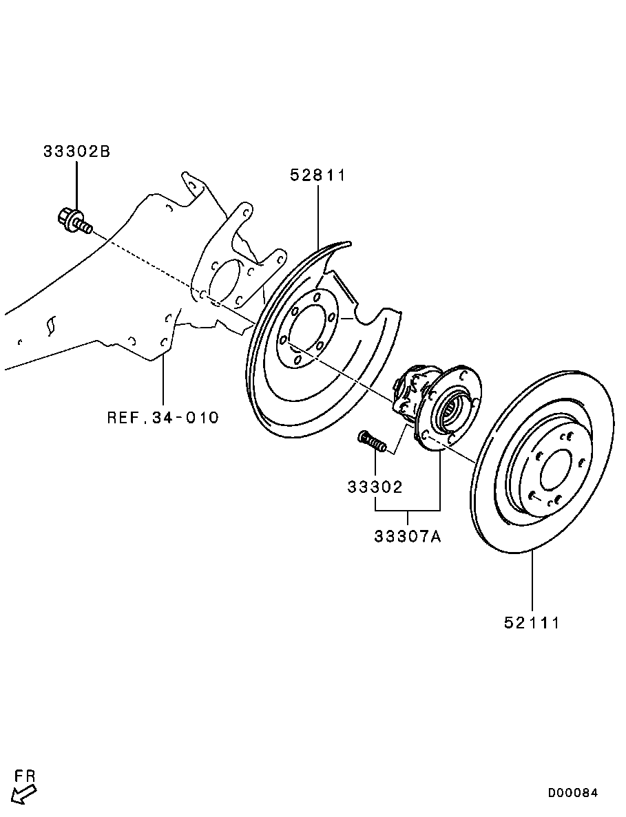 Mitsubishi 3785A035 - Komplet kolesnega lezaja parts5.com