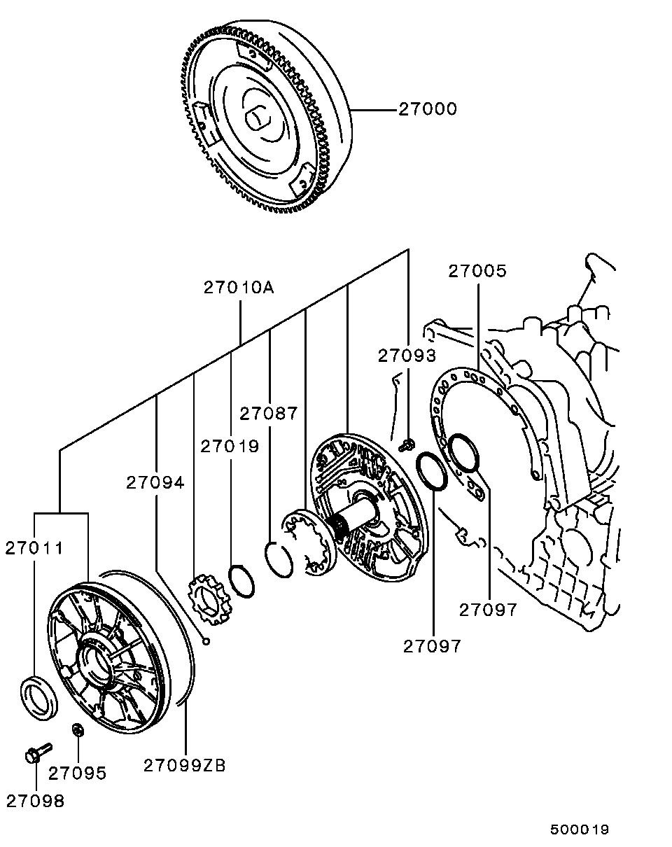 Hyundai MD707575 - Simering ,pompa ulei parts5.com