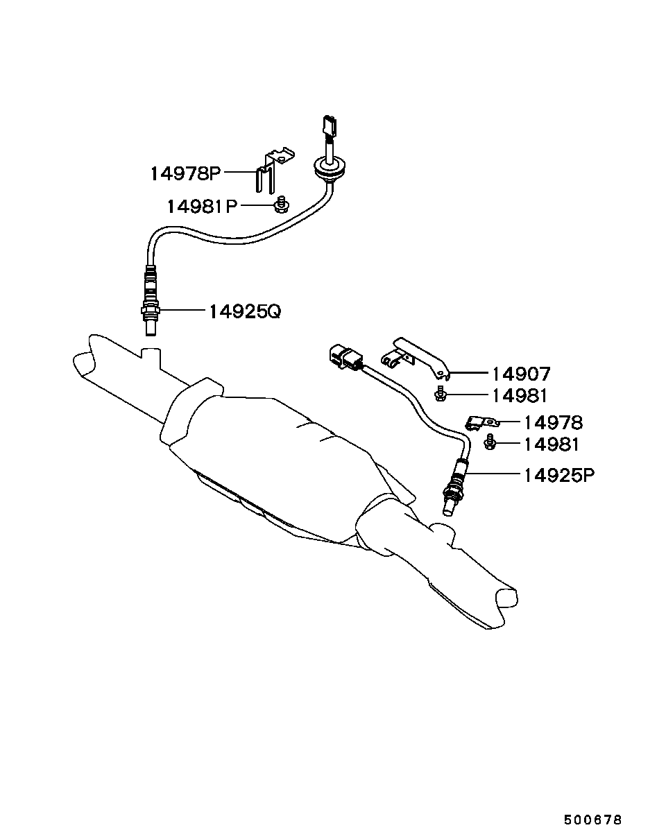 Mitsubishi MR514374 - Lambda Sensor parts5.com