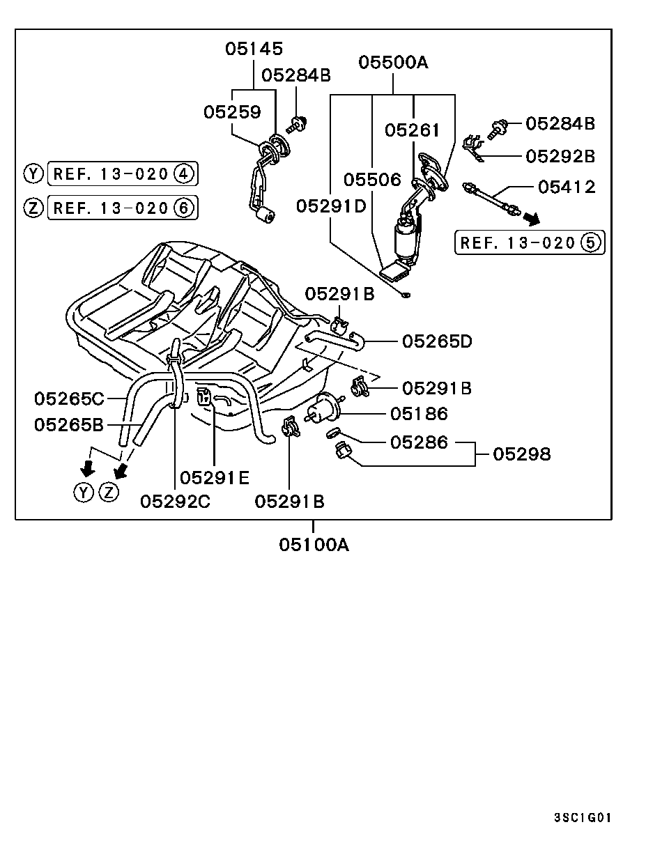 Mitsubishi MB923663* - Crpalka za gorivo parts5.com