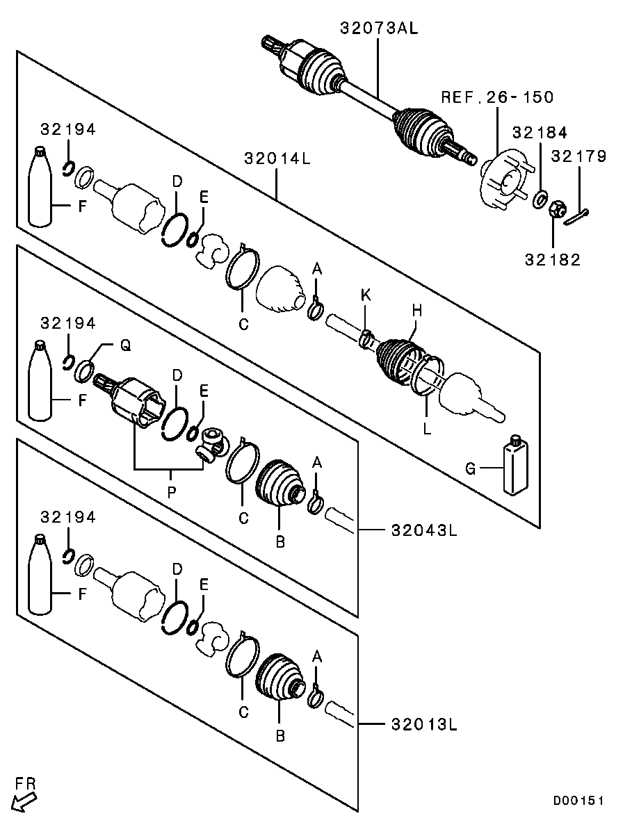 Mitsubishi 3817A195 - Burduf cauciuc, articulatie planetara parts5.com