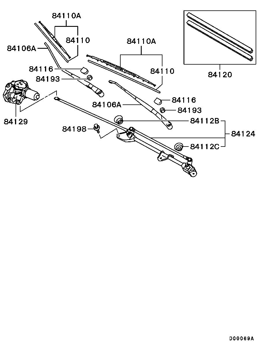 Mitsubishi MR592314 - Wiper Blade parts5.com