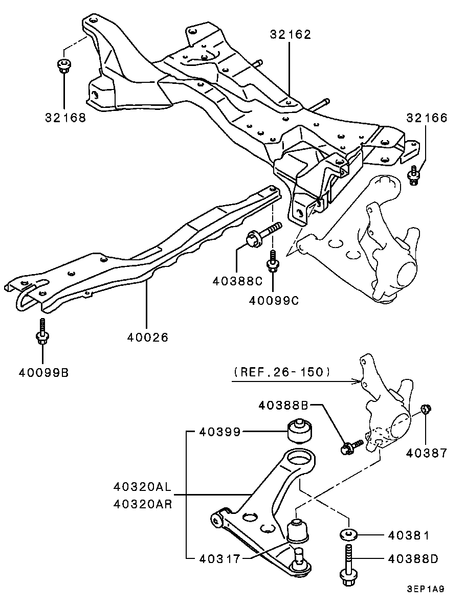 Mitsubishi MR403420* - Brat, suspensie roata parts5.com