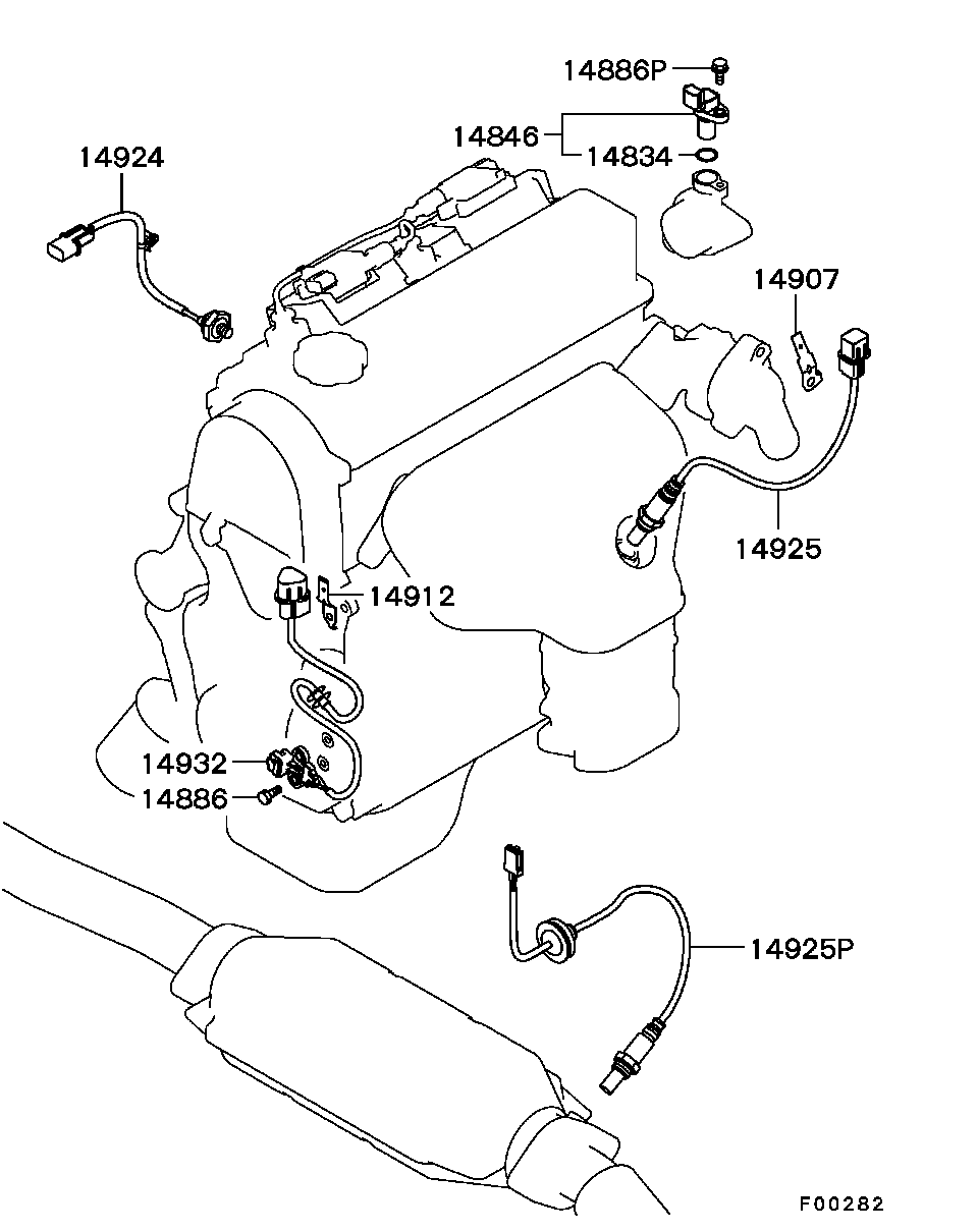 Mitsubishi MR 514 427 - Lambda sonda parts5.com