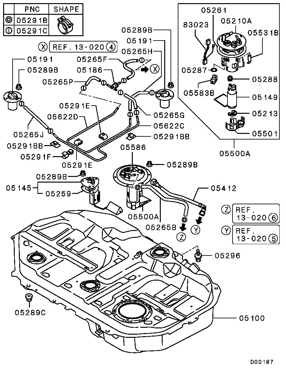 Mitsubishi MR566825 - Crpalka za gorivo parts5.com