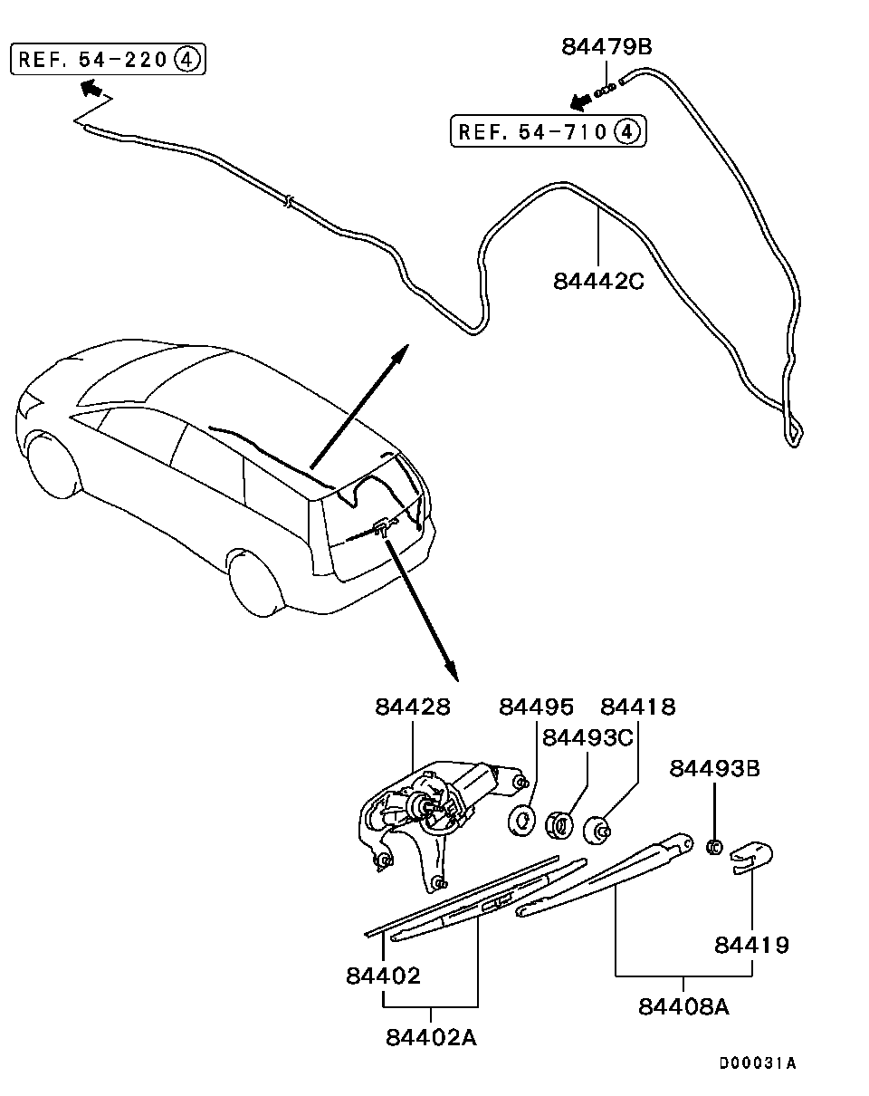 Mitsubishi MR971350 - Stieracia liżta parts5.com