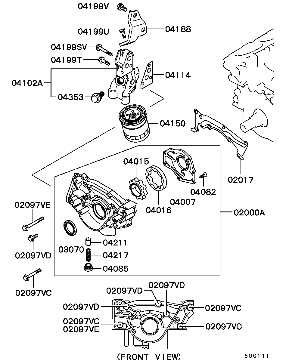 Mitsubishi MD12 0700 - Radialna oljna tesnilka za gred, rocicna gred parts5.com