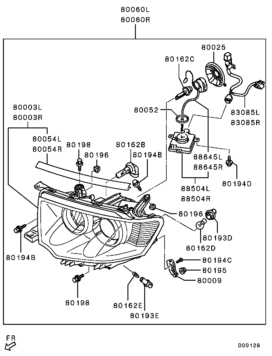 Mitsubishi MU820005 - Bulb, spotlight parts5.com