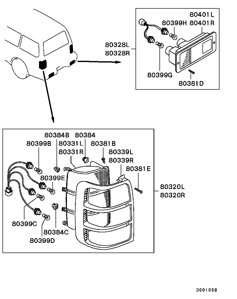 Mitsubishi MS 820044 - Izzó parts5.com