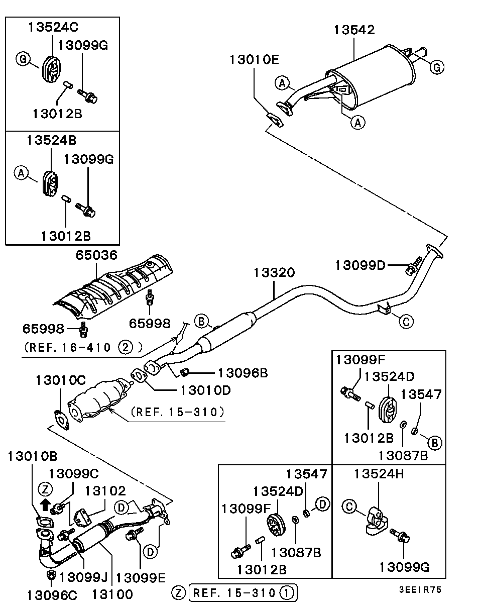 Mitsubishi MB612366 - Cuzinet, stabilizator parts5.com