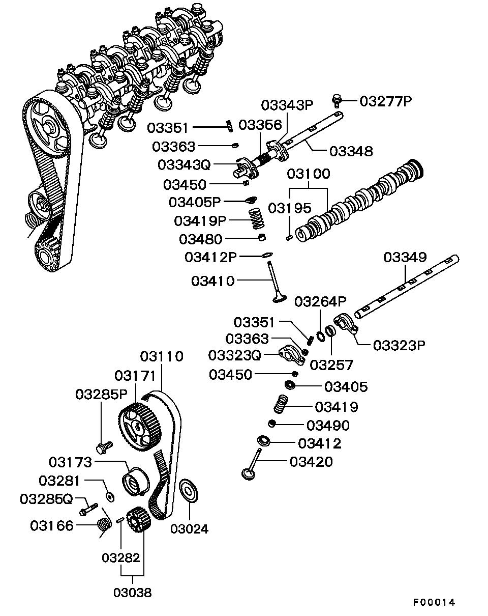 Mitsubishi MD306078 - Гумичка на клапан, уплътн. пръстен, стъбло на кл. parts5.com