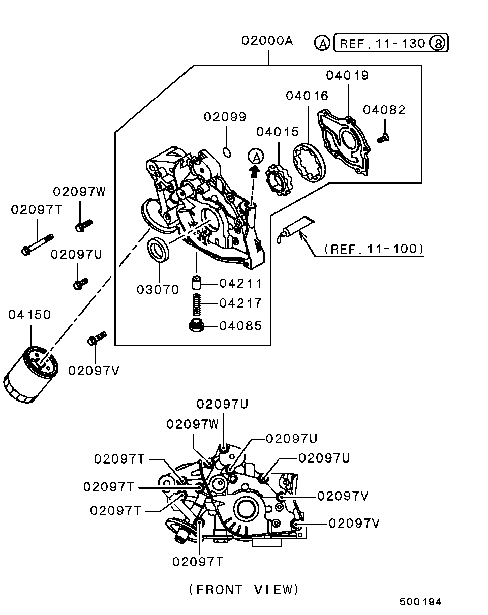 Mitsubishi MD 135 737 - Oil Filter parts5.com