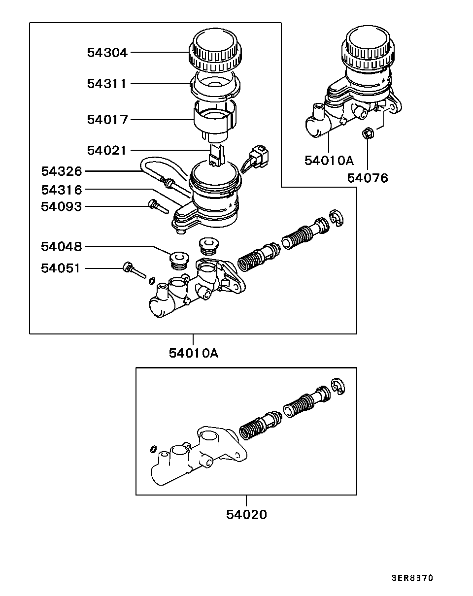 Mitsubishi MR129910 - Pompa hamulcowa parts5.com