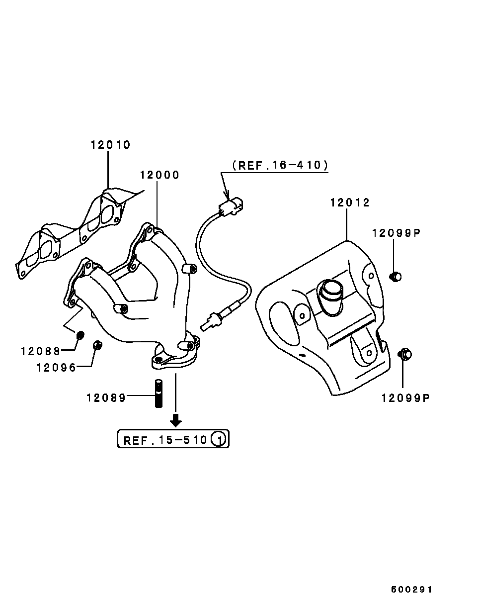 Mitsubishi MD000569 - Écrou, collecteur des gaz d'échappement parts5.com