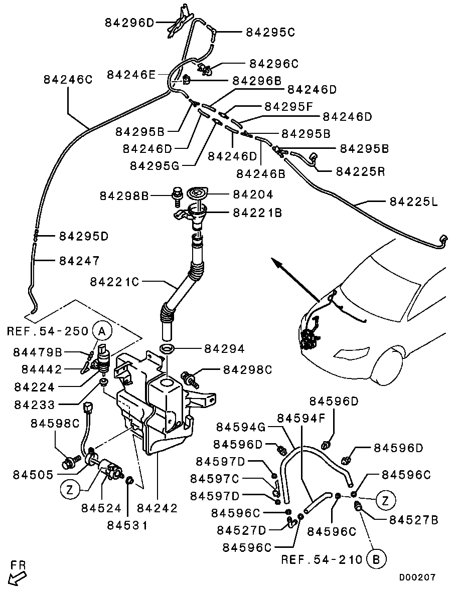 Mitsubishi 8260A059 - Vodní čerpadlo ostřikovače, čistění skel parts5.com