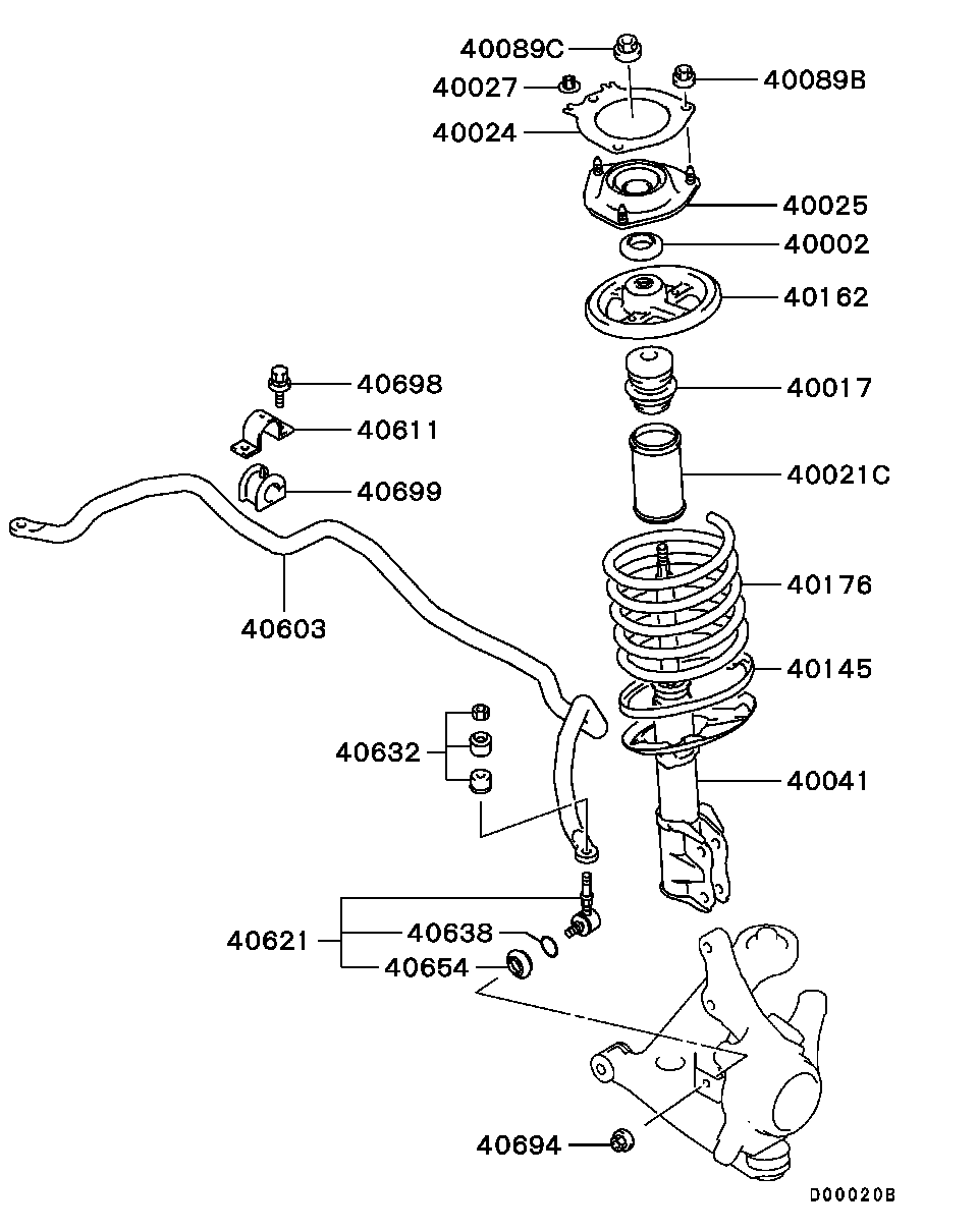 Mitsubishi MR554860 - Rulment sarcina suport arc parts5.com