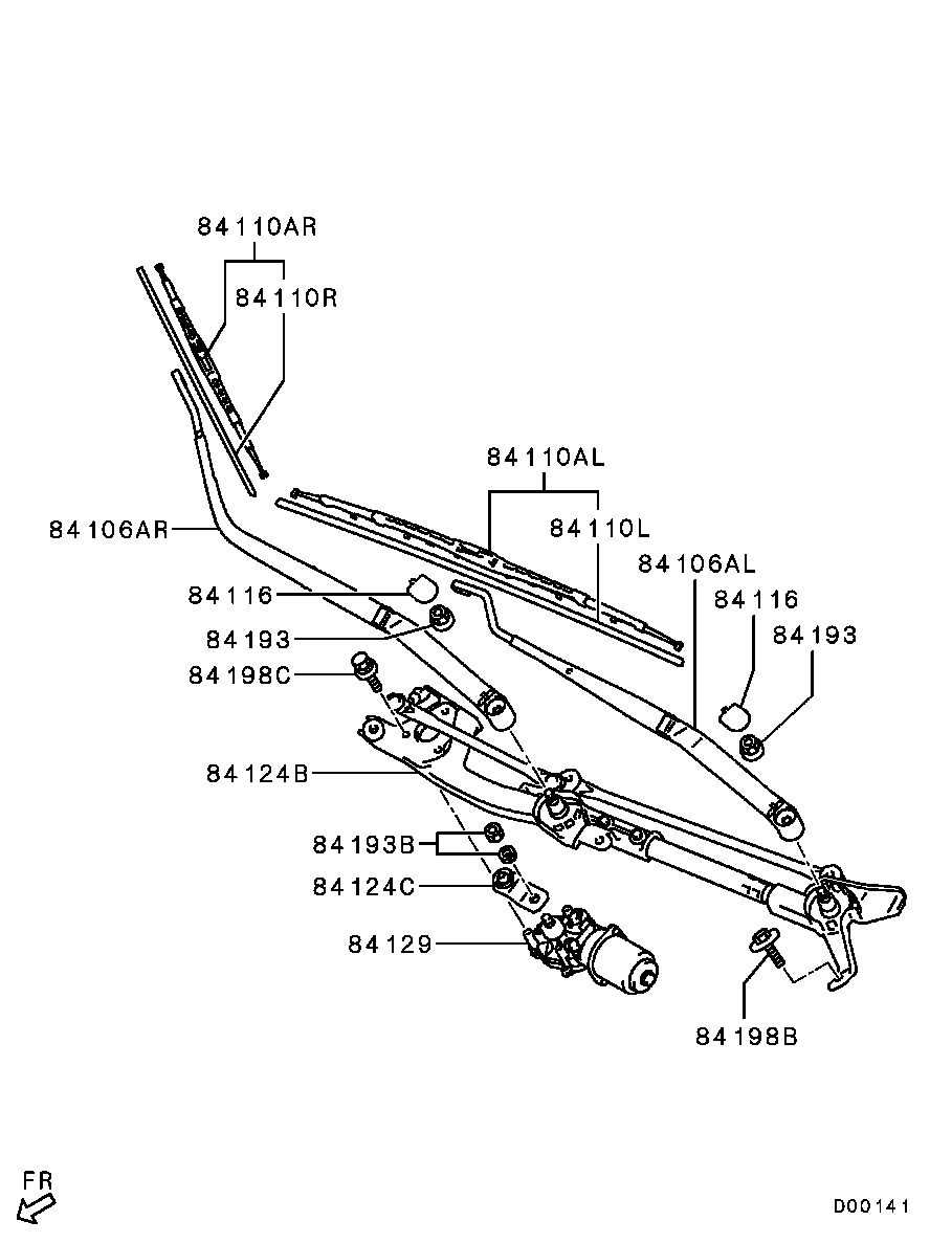 Mitsubishi 8250A246 - Wiper Blade parts5.com