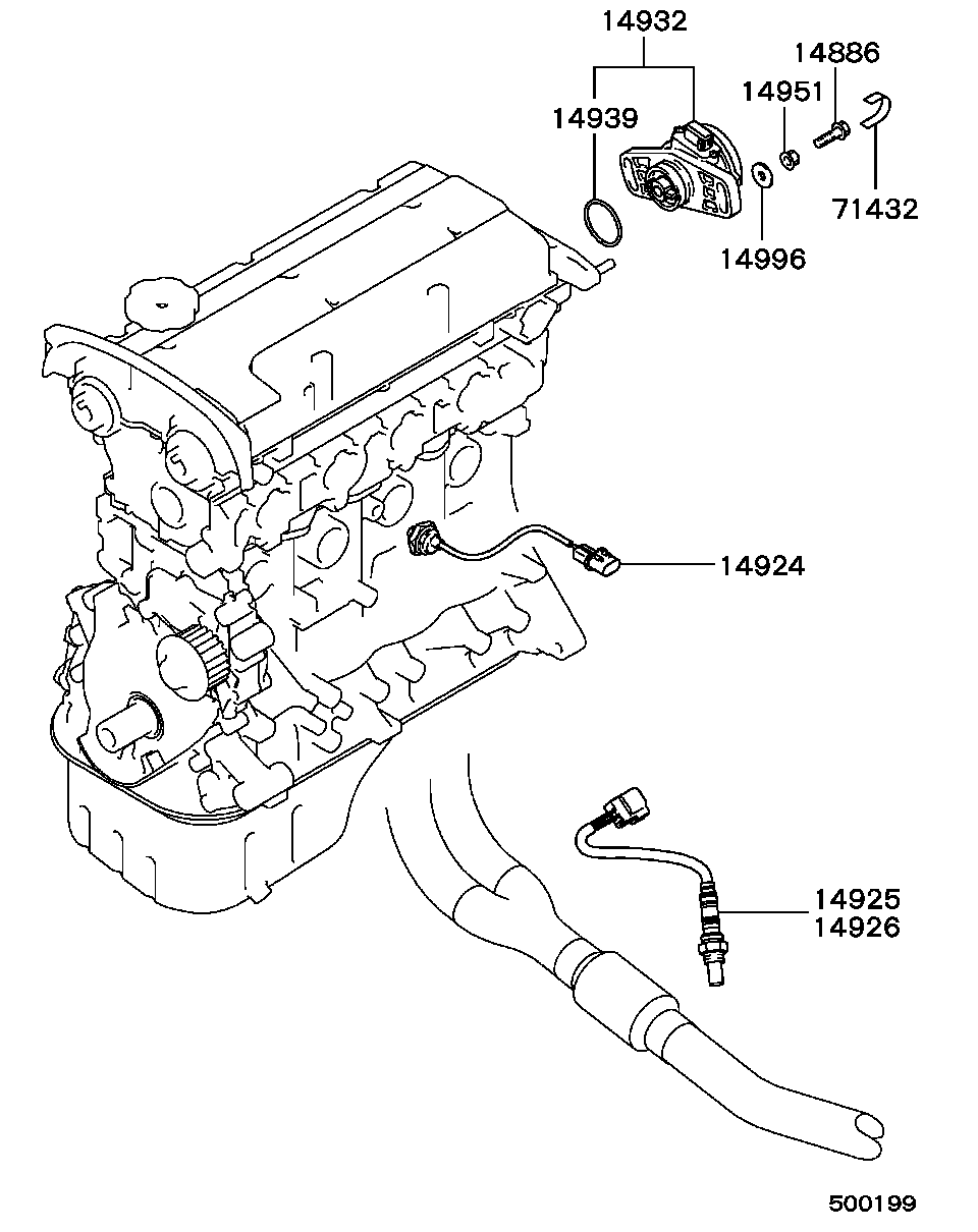 Mitsubishi MD182691 - Sonda Lambda parts5.com