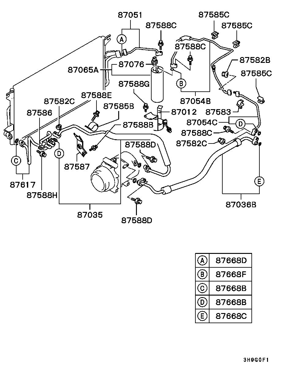 Mitsubishi MB947538 - Trockner, Klimaanlage parts5.com