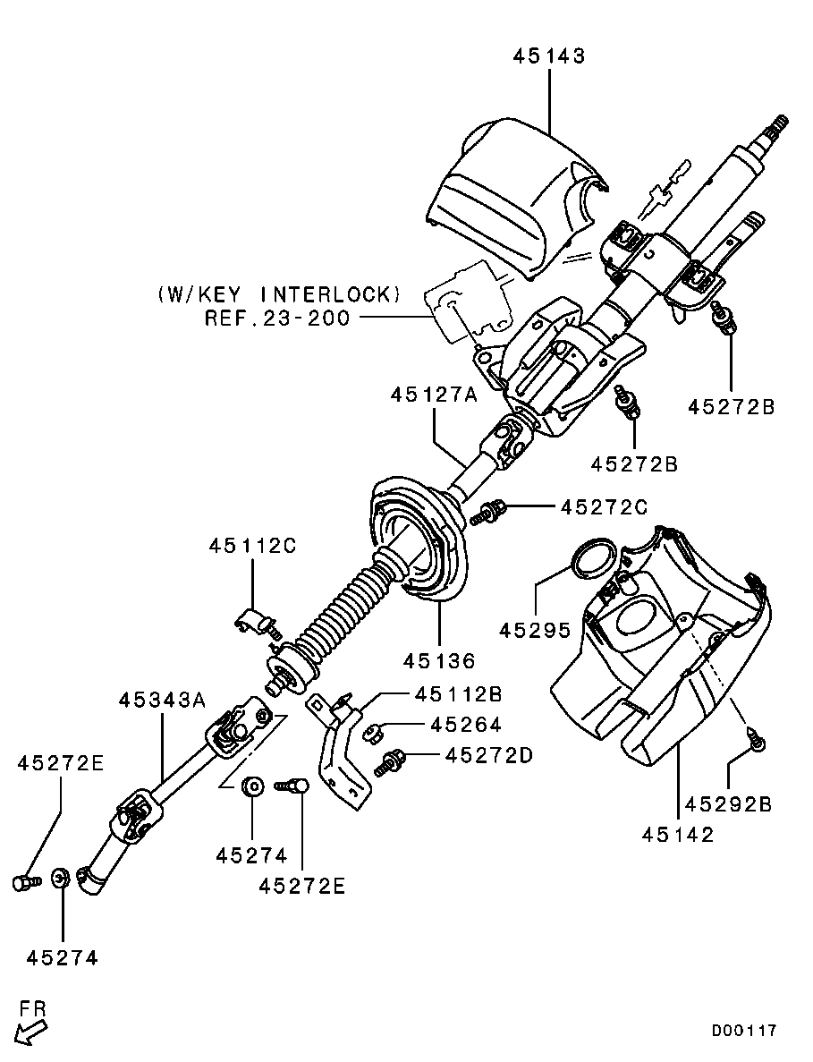 Mitsubishi MN125326 - Steering Shaft parts5.com