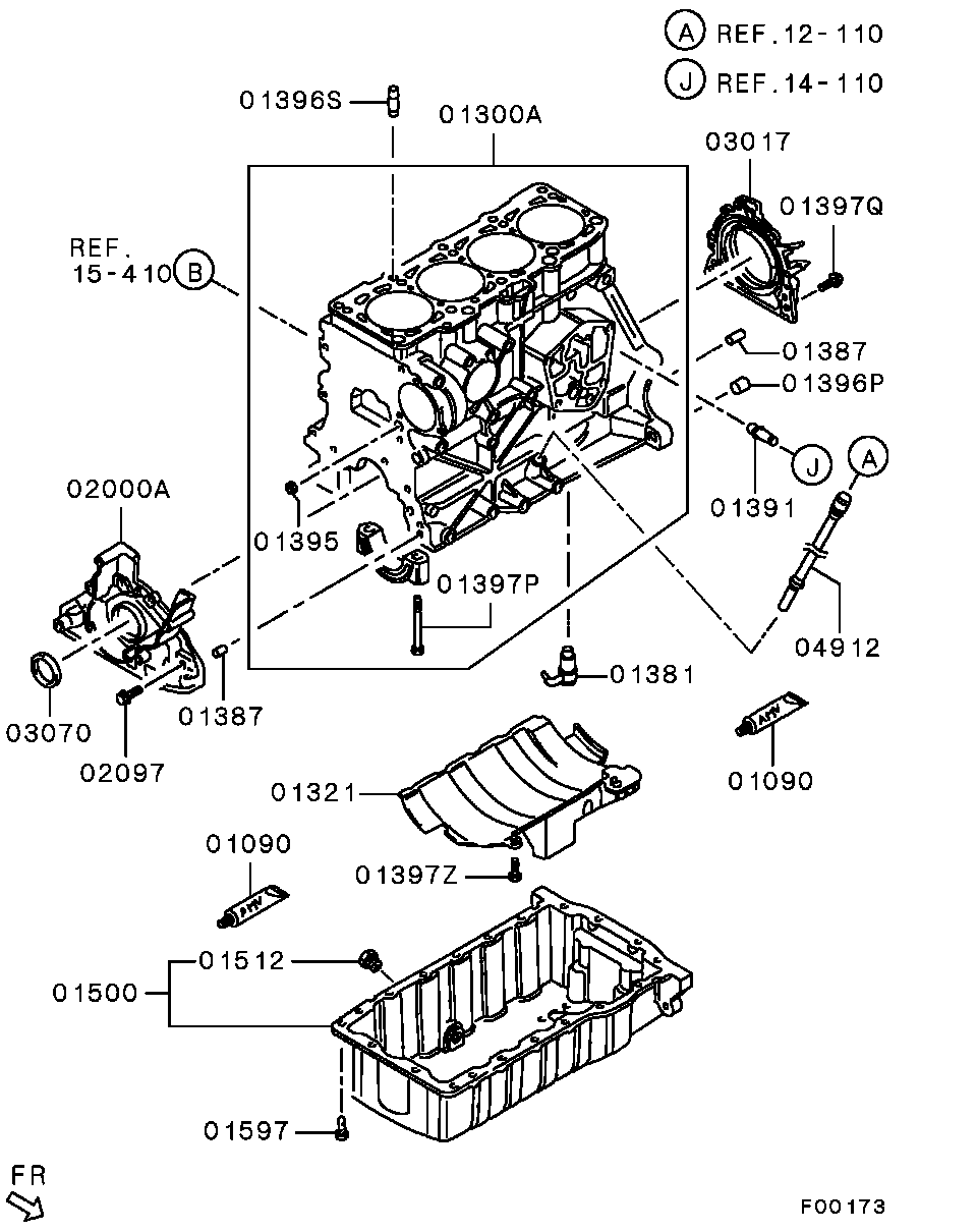 Mitsubishi MN980017 - Kierretulppa, öljypohja parts5.com