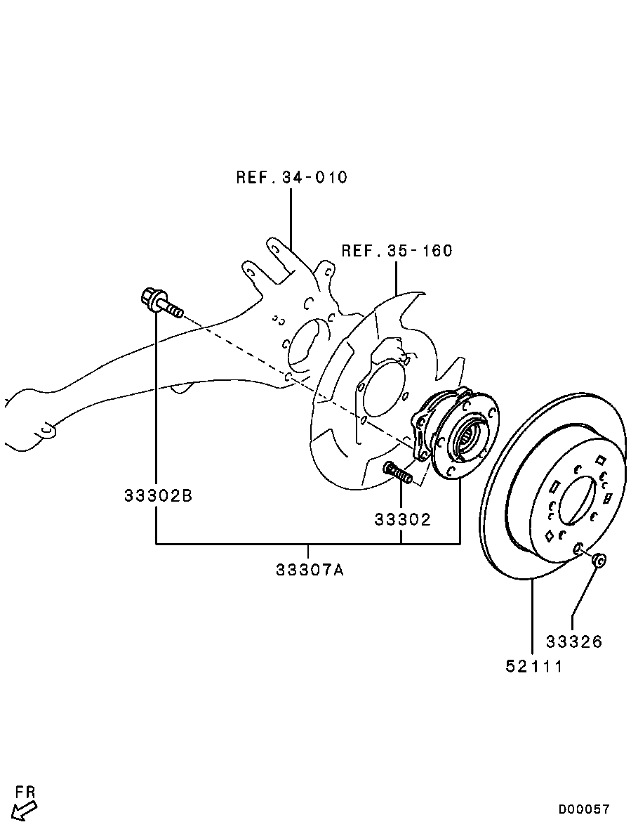 Mitsubishi 3785A019 - Komplet kolesnega lezaja parts5.com