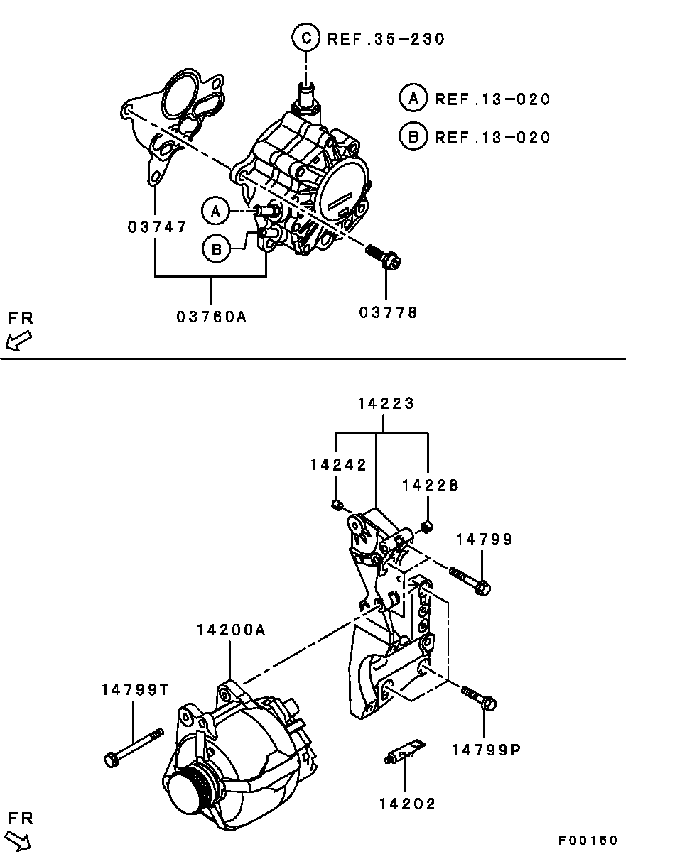 Mitsubishi 1800A066 - Alternátor parts5.com