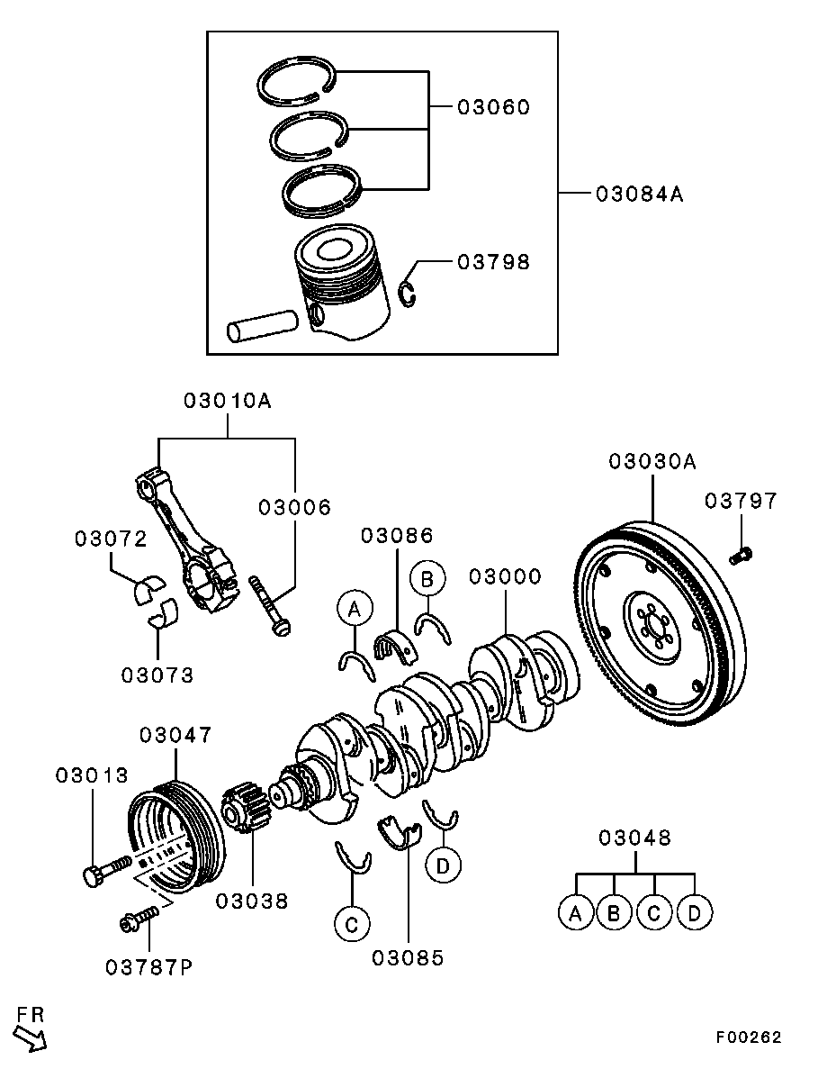 Mitsubishi MN980049 - Remenica, radilica parts5.com