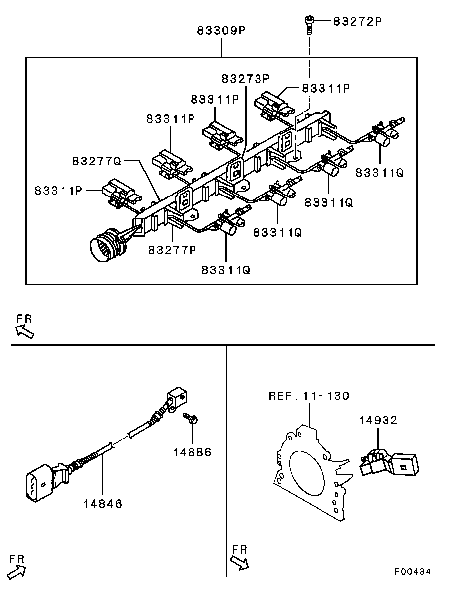 Mitsubishi MN980249 - Capteur d'angle, vilebrequin parts5.com