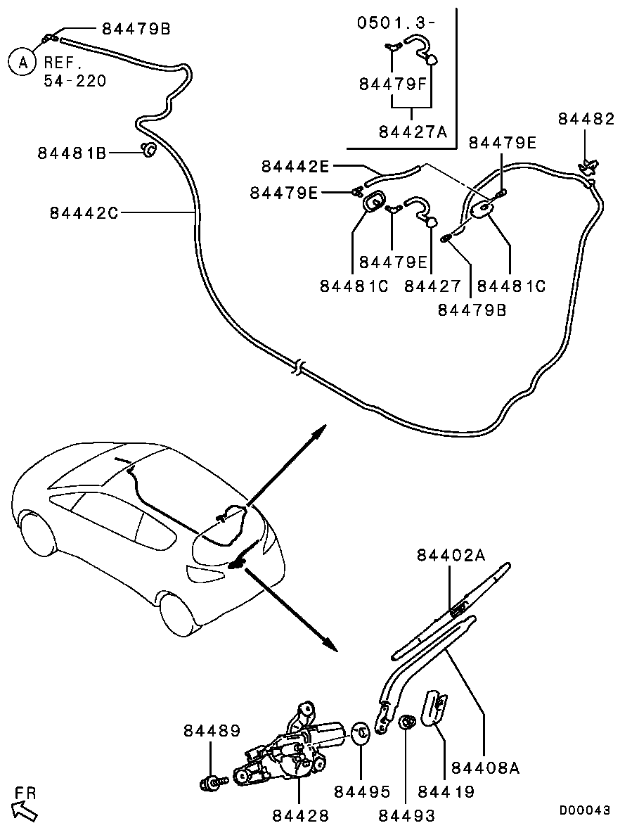 Mitsubishi MN152105 - Limpiaparabrisas parts5.com