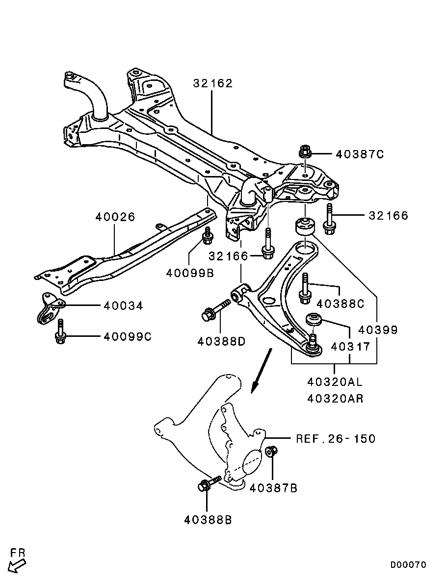 Mitsubishi 4013A282* - Řídicí páka, zavěšení kol parts5.com