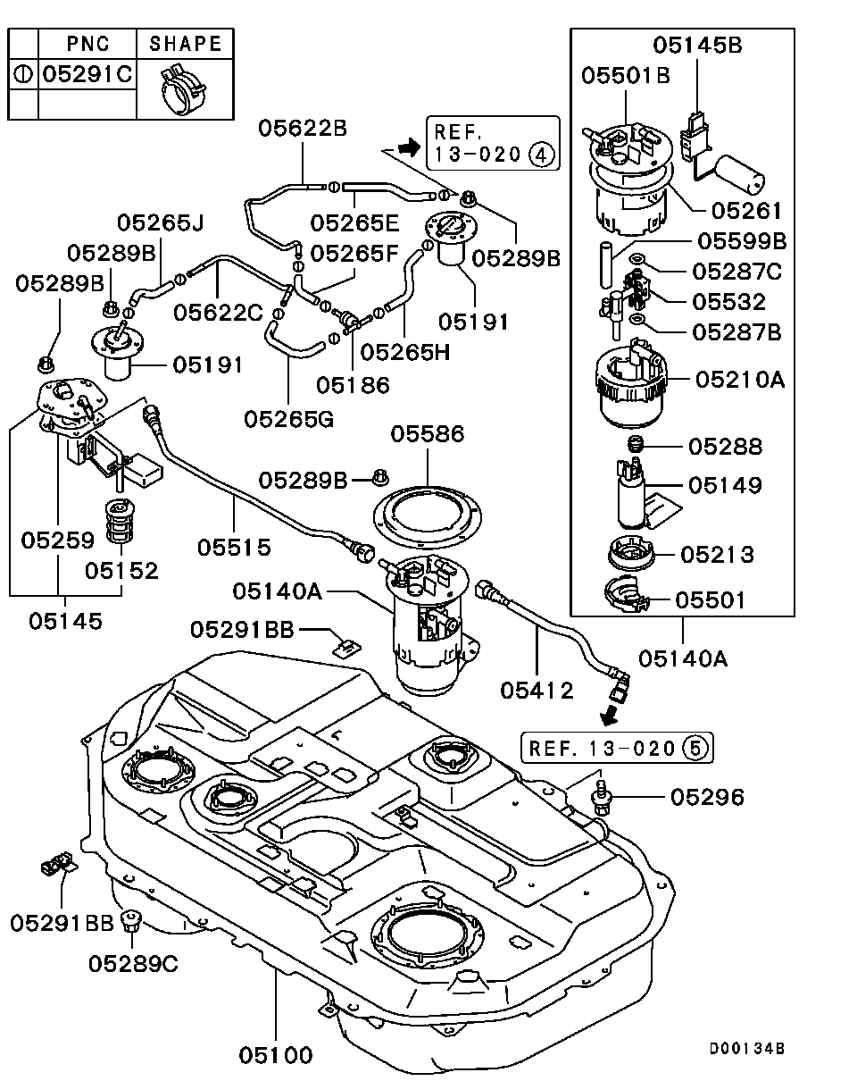 Mitsubishi 1760A029 - Yakıt pompası parts5.com