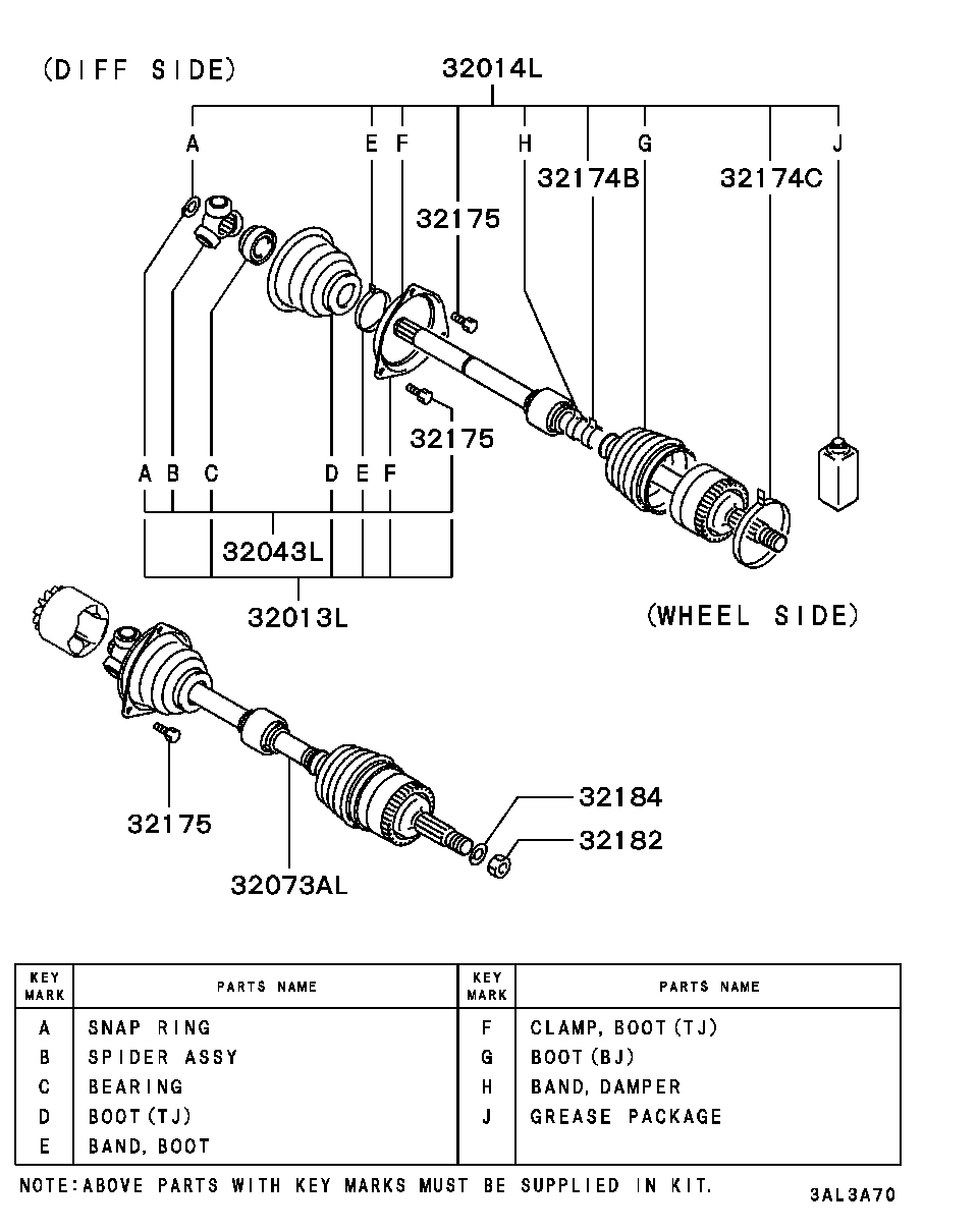 Mitsubishi MR911361 - Burduf cauciuc, articulatie planetara parts5.com