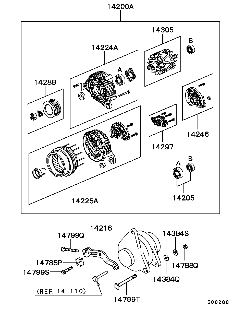 Mitsubishi MD 357744 - Generator / Alternator parts5.com