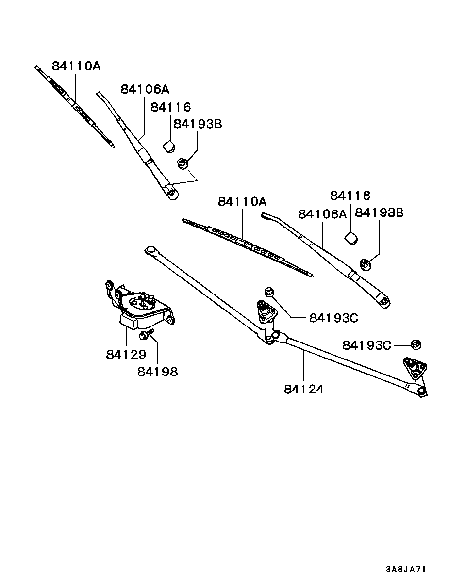 Mitsubishi MR 915125 - Törlőlapát parts5.com