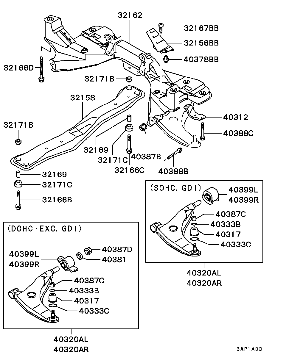 Mitsubishi MB808910 - Tukivarren hela parts5.com