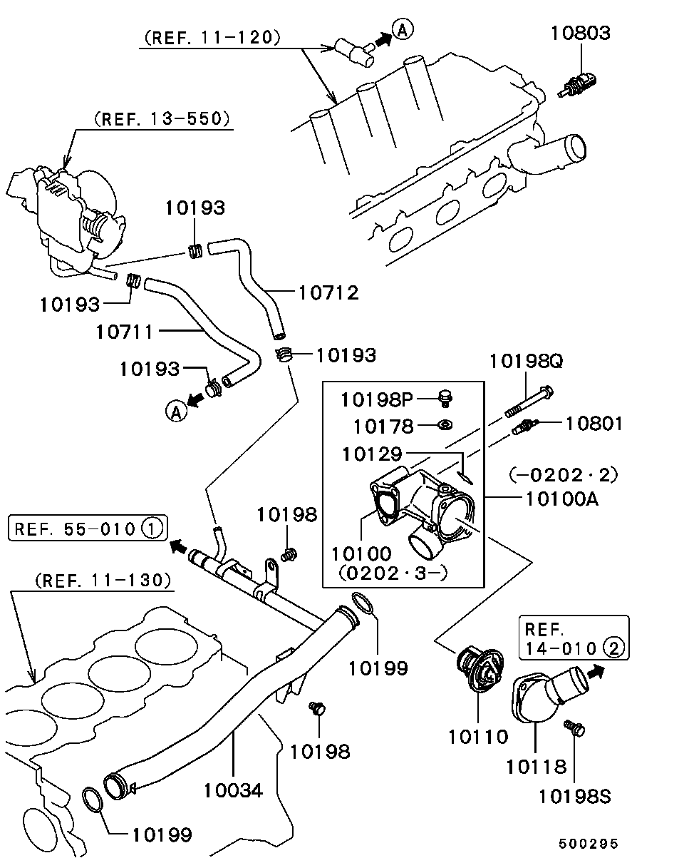 Mitsubishi MD310106 - Termostaat,Jahutusvedelik parts5.com