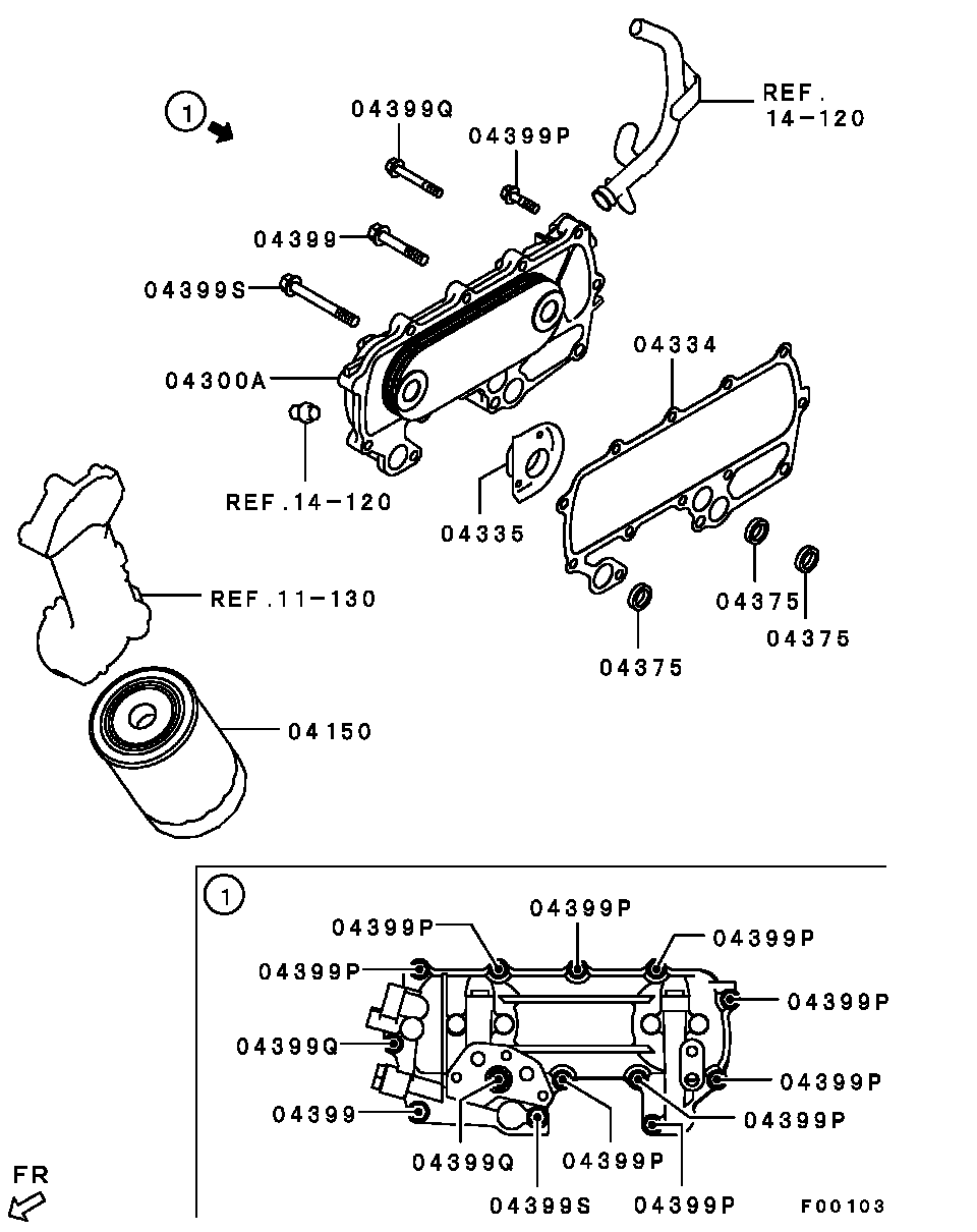 Mitsubishi 1230A046 - Filtru ulei parts5.com