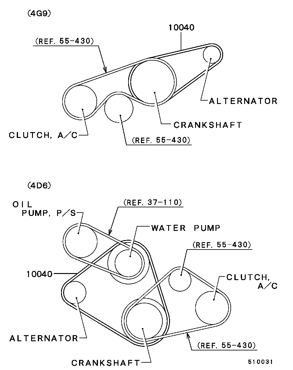 Mitsubishi MD163032 - Klinasti rebrasti kaiš parts5.com