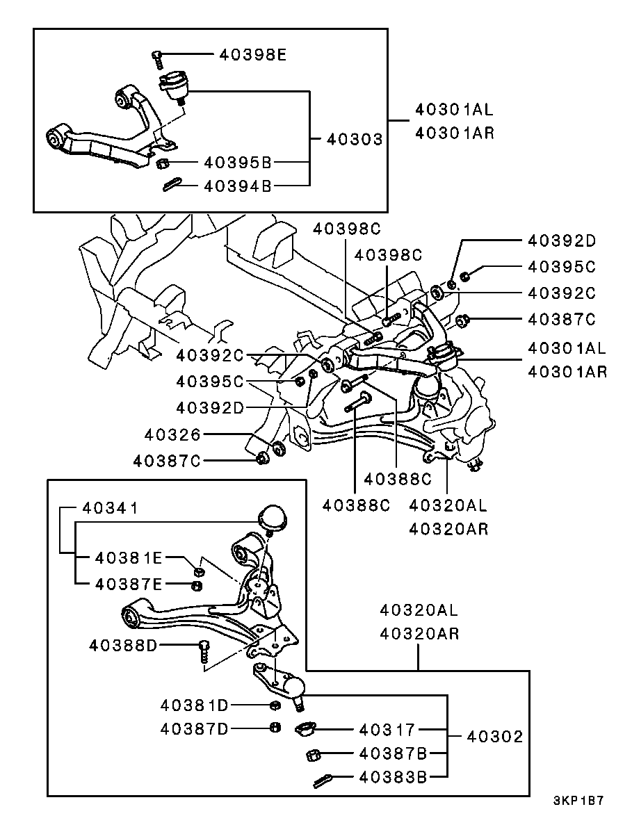 Mitsubishi MR496796* - Řídicí páka, zavěšení kol parts5.com